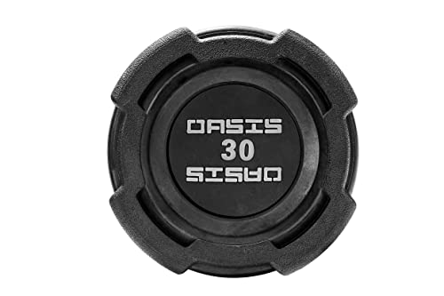 Rubber Encased Dumbbell - Available For 5Lb 10Lb 15Lb 20Lb 25Lb 30Lb 35Lb 40Lb 45Lb (30Lb Single) #TOP1