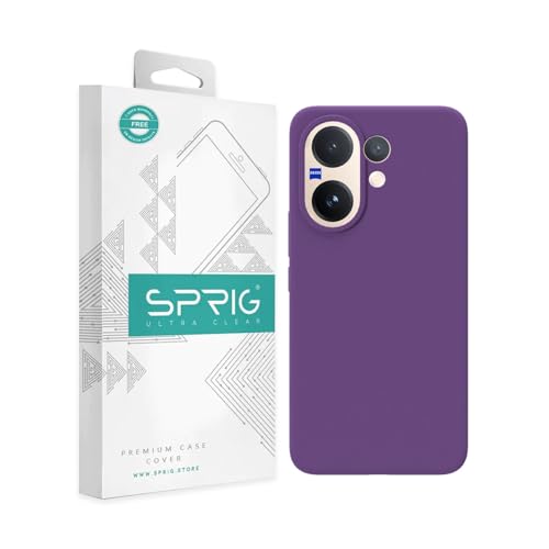 Image of SPRIG Compatible with Vivo V60 Premium SilkTone Back Cover Drop Tested Shock Proof Mobile Case for Men, Women, Boys and Girls with Camera Protection (Purple)