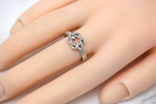 Sterling Silver Star of David Infinity Forever Heart Ring2