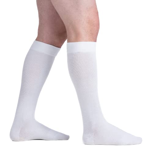 Image of EvoNation Men & Women Knee High 20-30 mmHg Graduated Compression Cotton Socks - Firm Pressure Compression Garment