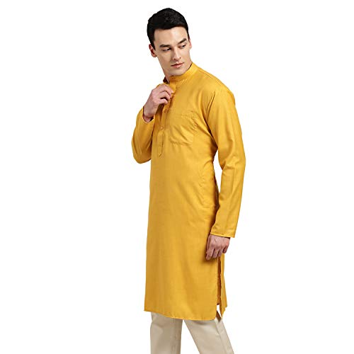 Image of SOJANYA Men's Cotton Straight Fit Casual(Since 1958 Solid Kurta Crafted for Elegance