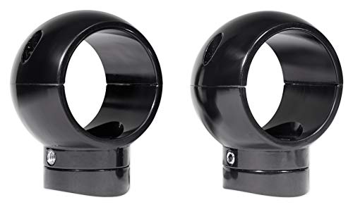 Image of Rockville MAC525B Bundle: 5.25 in Marine Wakeboard Tower Speaker Pod Enclosures Pair, MacSwivelB 360 Degree Swivel Clamp Mounts Pair, Waterproof Aluminum, Black, 2-Items