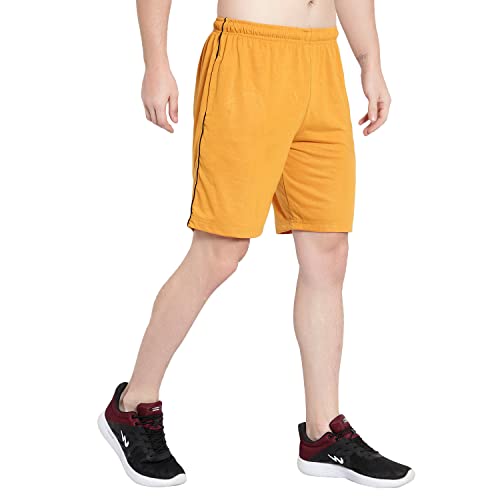 Image of DIA A DIA Men's Cotton Shorts with Zipper Pockets - Elastic Waist with Drawstring, Comfortable Casual & Gym Shorts for Men, Sizes M to 5XL (28-46 Inch Waist), Plus Sizes