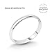 KEZEF Sterling Silver Wedding Band Ring – Comfort Fit, Unisex 6mm Dome Band for Men & Women Size 12, Promise or Engagement Anillo Aro Plata