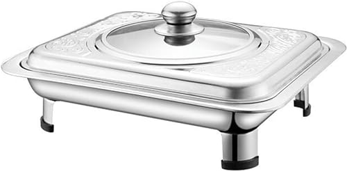 Stainless Steel Chafing Dish Buffet Stove, Full Size Buffet/Food Container Warmer Tray for Wedding Parties Banquet Catering Events,B (A)