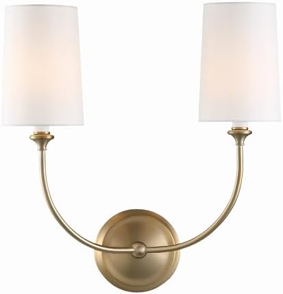 Crystorama Libby Langdon Sylvan 2 Light Vibrant Gold Sconce