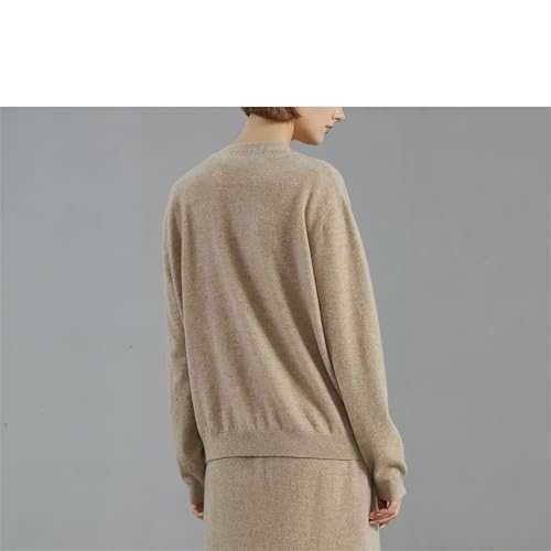 Women's V Neck Knit Cardigan Pockets Buttons Solid Cashmere Sweater2