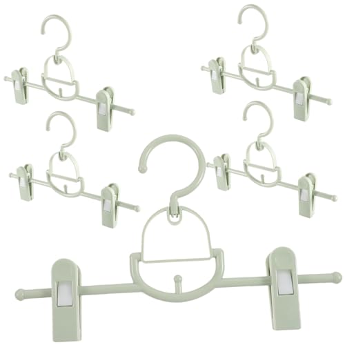 SOLUSTRE 5pcs Multifunctional Pant Hangers with Clips Non Slip Skirt Pants Hanger for Home Use Lightweight and Versatile Design for Clothes