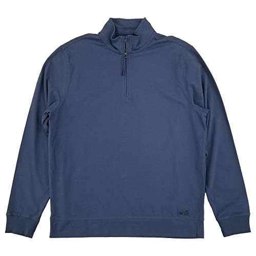 Sweat-shirt vintage indigo IZOD pour homme 3XL avec fermeture éclair 1/4