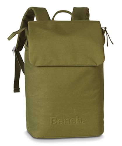 Mochila Bench Loft espaciosa color caqui para organizar cuadernos y objetos personales sin peso