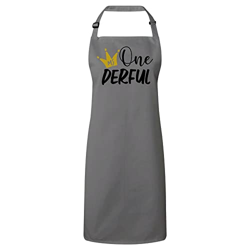 Tablier cuisine Merveilleux Wonderful Maman cadeau gris Ms One Derful