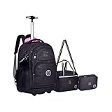 Kit Mochila de Rodinhas Escolar Rebecca Bonbon Feminina + Lancheira Térmica + Estojo