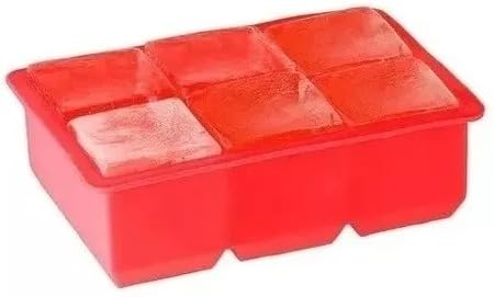Kit 2 Forma Silicone 6 Gelo Cubo Grande 4,7cm Negroni Whiskey