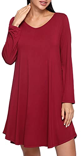 Image of GYS Womens Bamboo Viscose Nightgown Super Soft Lightweight Night Shirts for Sleeping