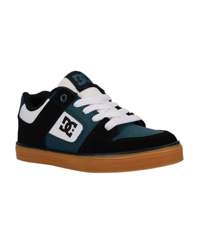 DC Shoes Pure Boy Sneaker, Black/White/Emerald, 30.5 EU