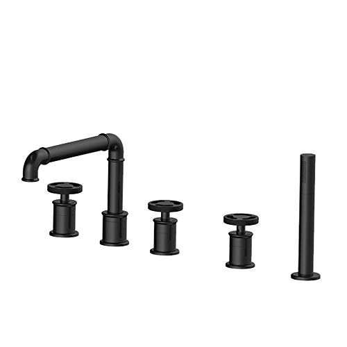 Robinet mitigeur de bain-douche de style industriel à 3 poignées