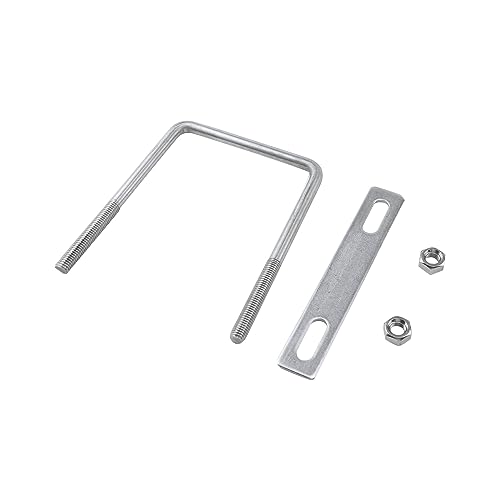 Image of 2pcs Hardware U Bolt Stainless Steel U Clamp U Bolt Brackets with Nuts and Plate 4 inch W x 6 L