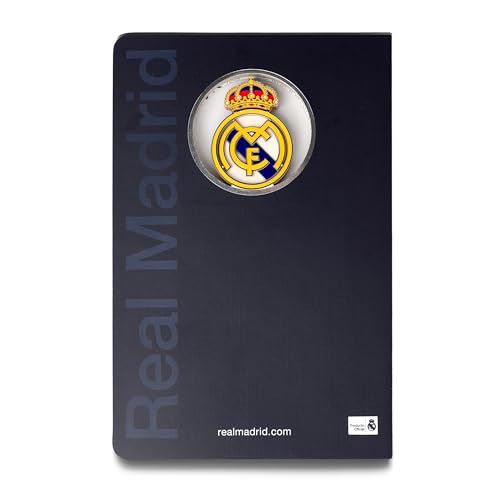 Carnet Real Madrid relié pages blanches cahier de notes A5 bleu