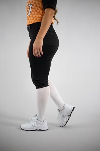 RIP-IT Calça feminina de softbol Revolution – Corte atlético, Preto, G