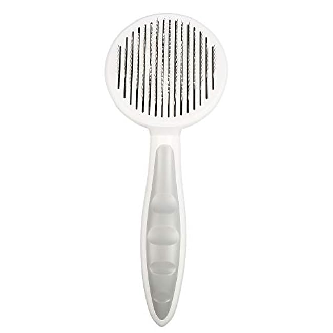HONEY CARE Magic Pet Brush, Soft Teeth, for Both Dog and Cat, Greyish White, A51-FxdDO3QO