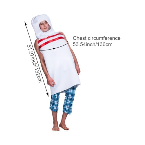 Déguisement costume de bowling adulte avec combinaison humoristique mixte - 6