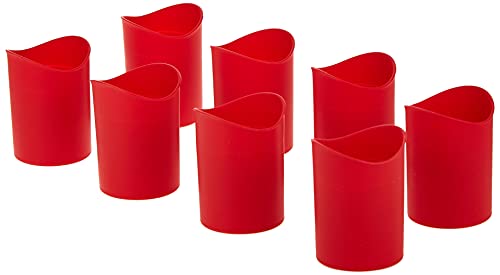 Lékué Molde repostería Cookie glass, vasos de galleta, Silicona platino Rojo, 5 x 5 x 6.8 cm, 8 Unidades