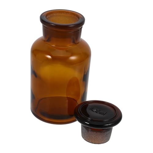 PRETYZOOM Bottle Dropper 125ml Wide Mouth Lab Bottle Uv-protected Glass Storage Jar for Chemicals