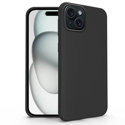 N NEWTOP Cover Compatibile per iPhone 15, Custodia TPU SOFT Gel Silicone Ultra Slim Sottile Flessibile Case Posteriore Protettiva Anti Urto Guscio Proteggi Scocca (Nero)