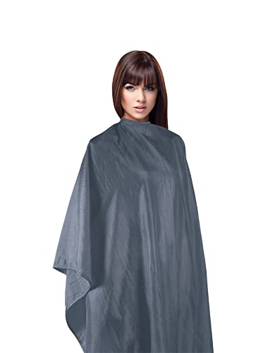 Cricket Forte Haircutting Capes for Professional Salon Barbershop Cape for Clients, Adjustable Snap Neck Closure, Slate