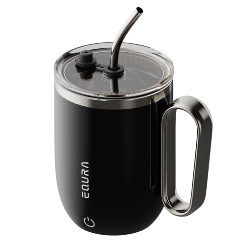 Self-stirring Coffee Mug with LED temp indicator (Black) by JOTER & LIBEAR