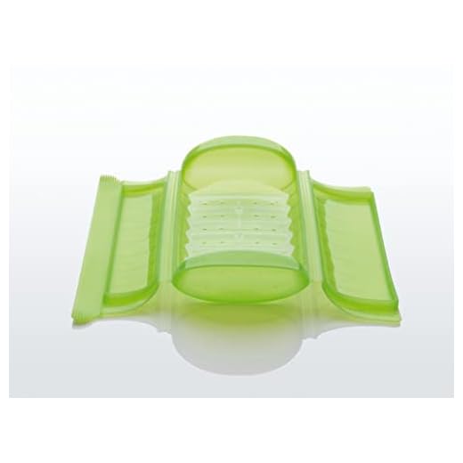 Lékué - Estuche de vapor con bandeja, 1-2 personas, Capacidad: 650 ml, Color Verde
