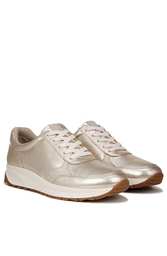 Naturalizer Womens Shay Sneaker Champagne Metallic Leather 6 M