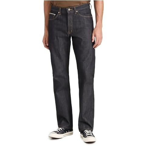 Naked & Famous Men's True Guy Left Hand Twill Selvedge Jeans, Indigo, Blue, 36 Cover