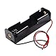 AEDIKO 10pcs 18650 Battery Holder 18650 Battery Clip 1 Slots 3.7V Plastic 18650 Battery Storage Box Case with Connect Cable + Crocodile Clips