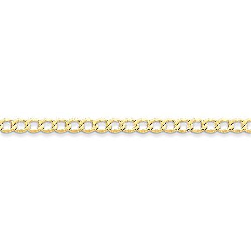 Shirin Diamond Center 10k 5.25mm Semi-Solid Curb Link Chain 16 Inches