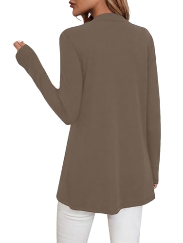 Image of Sweet Hearts Long Sleeve Black Cardigan for Women- Lightweight Open Front Knit Sweaters Women's Kimonos Fall Duster