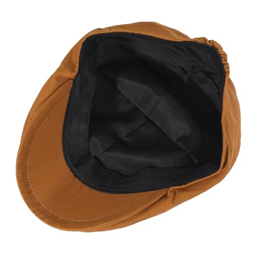 Image of ZLYC Men Cotton Flat Cap Summer Scally Ivy Gatsby Newsboy Beret Driver Cabbie Hunting Hat
