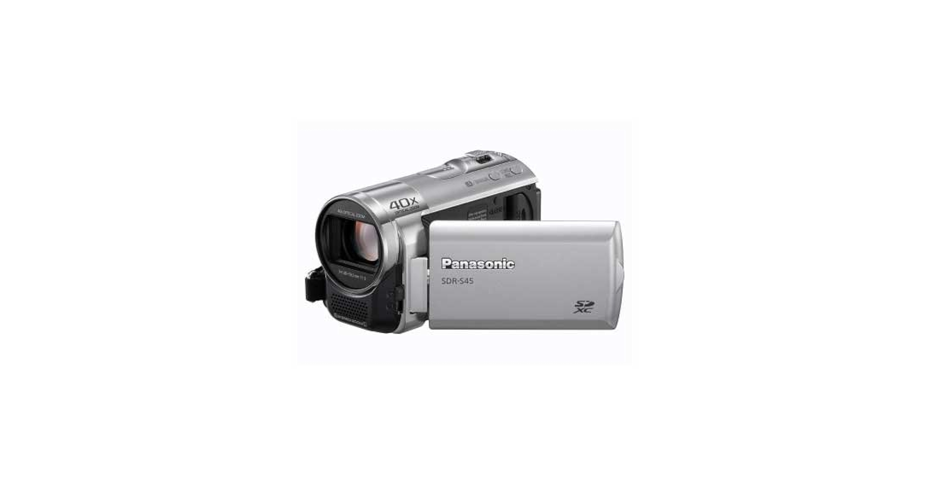 Panasonic SDR-S45 SD Card Camcorder with 40x Optical Zoom - Silver Panasonic SDR-S45 SD Card Camcorder with 40x Optical Zoom - Silver