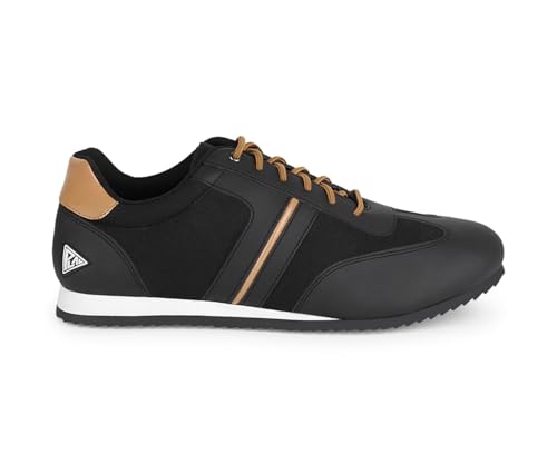 Image of LOUIS STITCH Men's Mustard and Black Sneakers Shoes Casual Sneaker for Men Cushion Sole Breathable Inner (LSP-SNK-PN-MUJB)