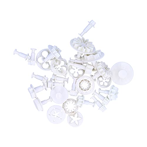 33PCS Set Fondant Cake Cookies Biscuits Cutter Mould Baking Accessories DIY Tools for Cake Decoration and Embossing Made of Food Grade Plastic