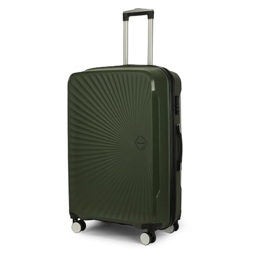 Image of Move-Meant TREKIFY Large Check-in 75Cm Suitcase 8 Wheels Number Lock Polypropylene Olive Trolley Bag for Men & Women | 360 Degree Wheeling System Luggage | Trolley Bags for Travel