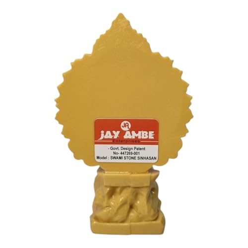 Image of KariGhar Resin Swami Samarth Idol with Stone Singhasan,Perfect for Car Dashboard and Home Temple and Office and Decoration, in of White Color and 5 Inch Size.
