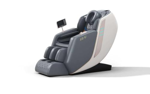 EZ-U Full Body Massage Chiar AS-177 F Gray Lexury Zero Gravity Shiatsu Recliner with Airbags, Heat Kneading and Foot Massage, LCD Touchscreen Controls,CE Certification.