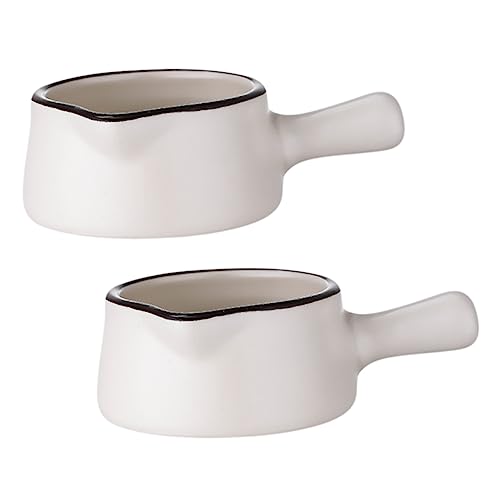 HOLIDYOYO 2 Piezas Mini Plato De Salsa Cerámico Jarra Utensilios De Cocina Leche Aceitera Pasta Bateria De Cocina Plato De Salsa De Comida Plato Pequeño De Estilo Simple Cerámica