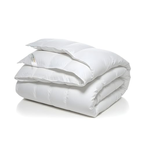 Cotton Home Casual Bedding Comforter Duvet Insert White Luxury Microfiber All Seasonal Quilted Comforter/Duvet with Corner Tabs Lightweight Breathable Machine Washable Bedding Essentials (135x220cm)