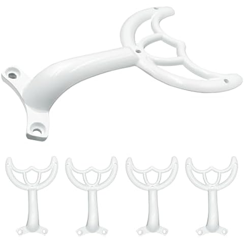 Aginkgo 5 Pack Ceiling Fan Replacement Blades Arm for 42 inch Brass Fan Blade Arm (Bright White) Cover