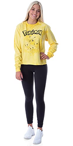 Pokémon Women's Pikachu Starter Group Long Sleeve Tie Dye Adult T-Shirt3
