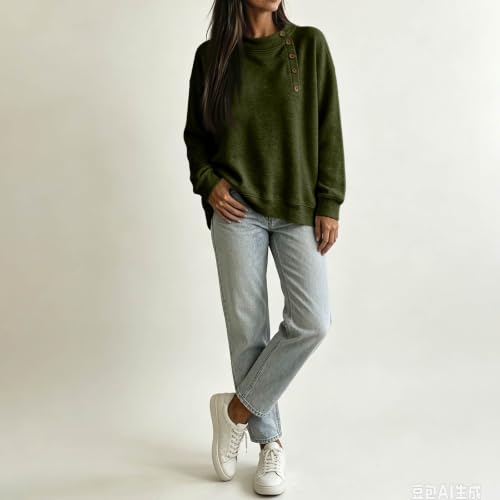 Crew Neck Sweatshirts Women Fall Y2k Vintage Fleece Pullover Sweatshirt - image 5