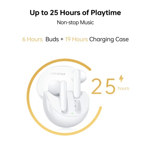 Image of Oppo Enco Air 3 True Wireless in-Ear Earbuds with 25hrs Playtime, Fast Charging,13.4mm Driver & BT v5.3 (Glaze White)