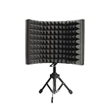Ciieeo Écran Antibruit Microphone 3 Panneaux Pliables Mousse Absorbante Isolation Acousti...